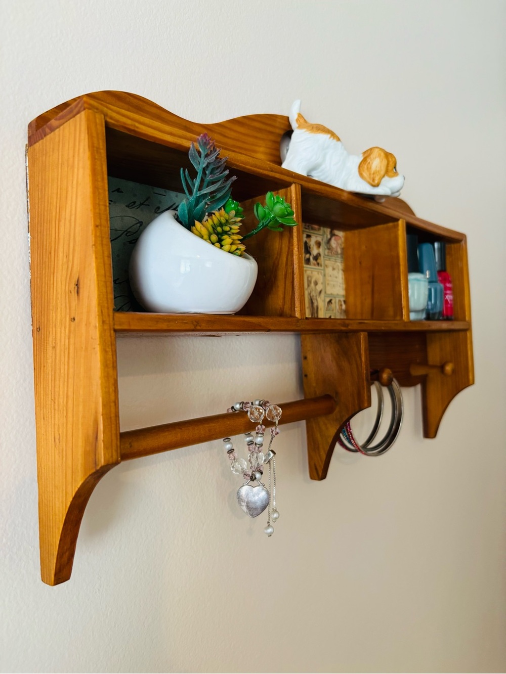 Vintage Wood Wall Shelf - Picture 4 of 9